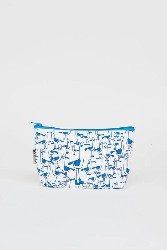 estuche con gaviotas estampadas