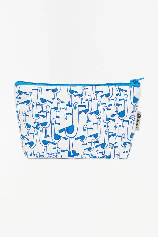 estuche con gaviotas estampadas