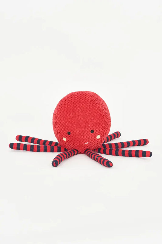 Pulpo de peluche rojo y a rayas Batela Deco 2024