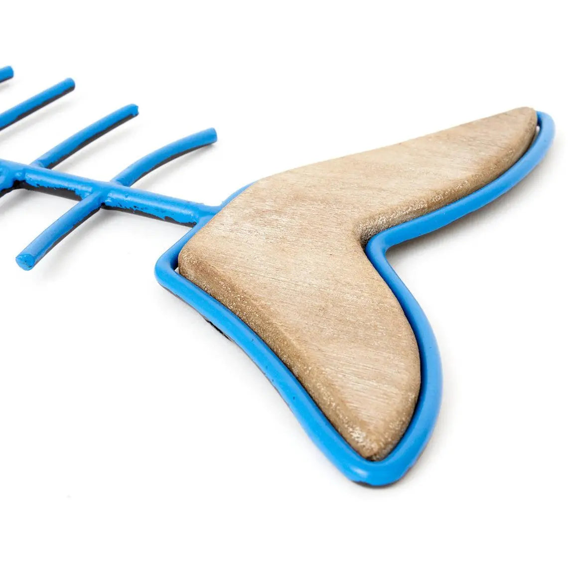 Raspa de pez hecha de madera y metal, para pared - D2268 Batela