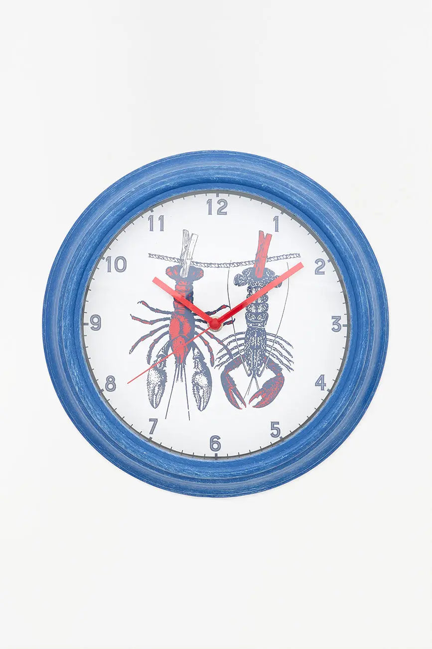 Reloj con diseño de langostas