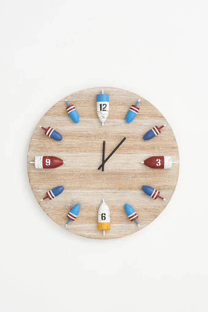 Reloj de madera boyas