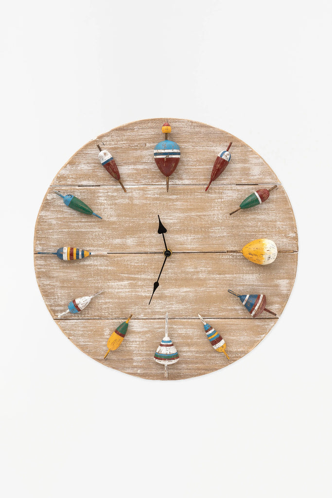 Reloj de madera envejecida boyas - D2027 Batela Deco