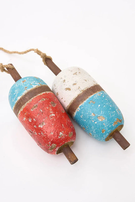 Ristra de 2 boyas con terminación envejecida