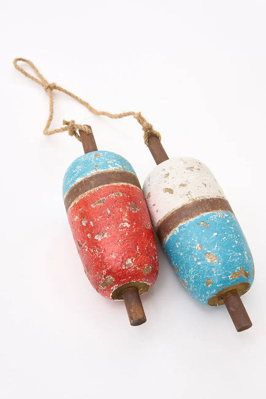 Ristra de 2 boyas con terminación envejecida