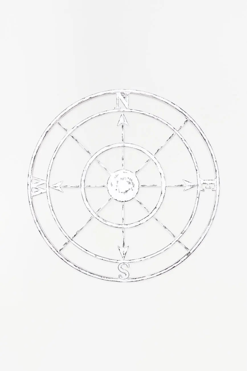 Rosa de los vientos de metal grande