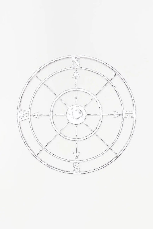 Rosa de los vientos de metal grande