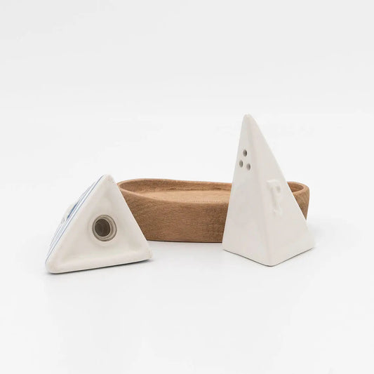 Salero y pimentero velero ceramica - D2128 - Batela