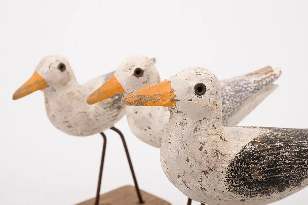 Set de 3 Pájaros con base de madera - D1968 Batela