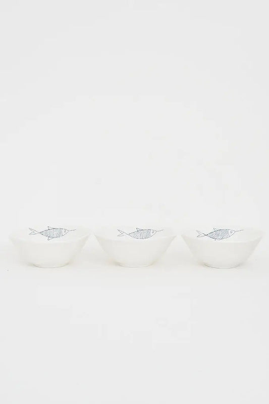 Set de 3 boles de porcelana con peces Batela Deco 2024