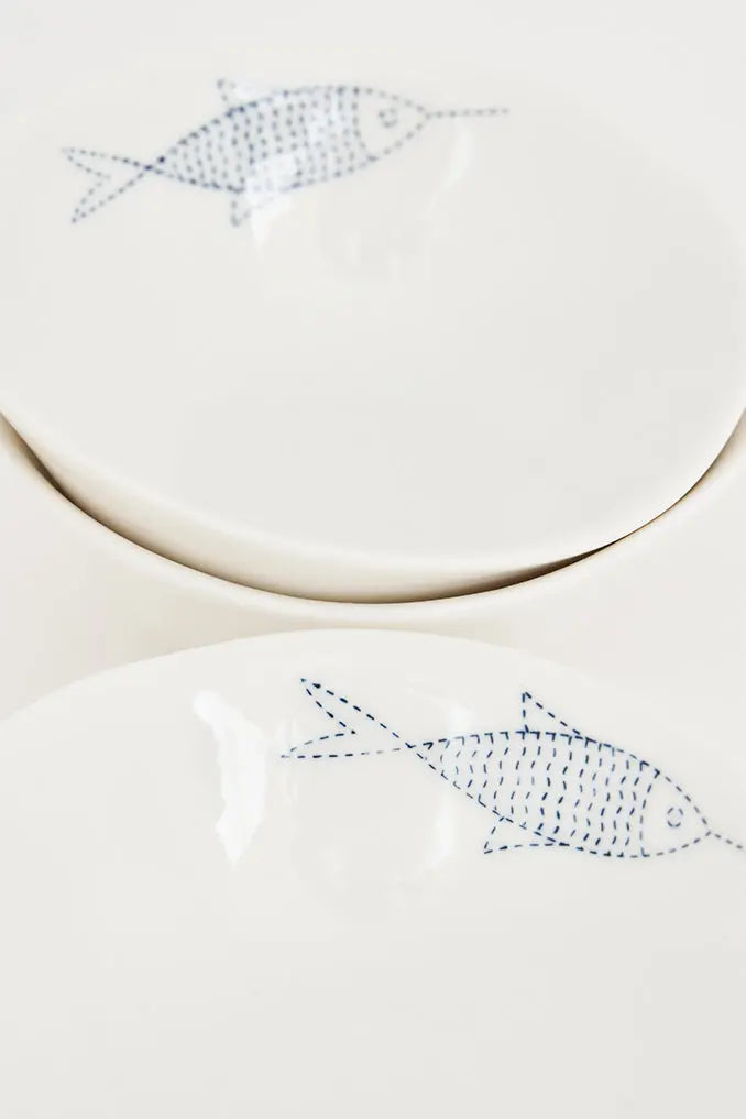 Set de 3 boles de porcelana con peces Batela Deco 2024