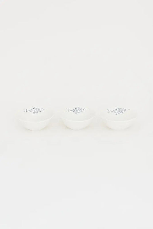 Set de 3 boles de porcelana con peces Batela Deco 2024
