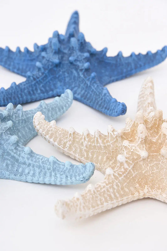 3 estrellas de mar decorativas en resina
