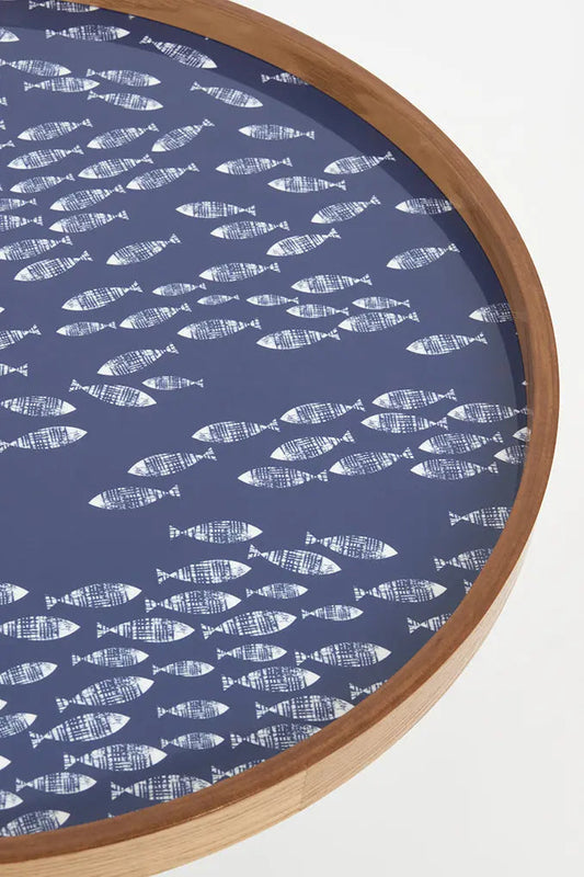 Set de 3 mesas en madera de centro con peces Batela Deco 2024