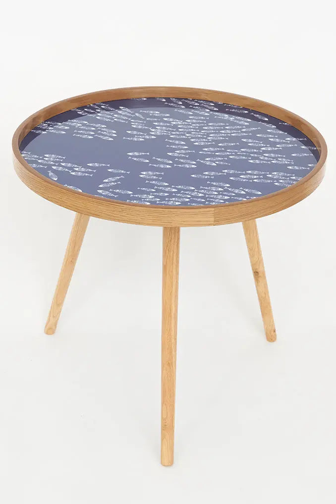 Set de 3 mesas en madera de centro con peces Batela Deco 2024