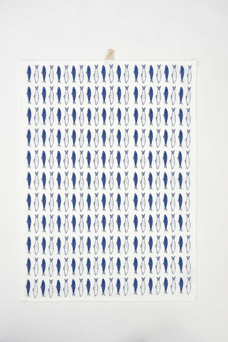 Set de 3 trapos con peces en algodón