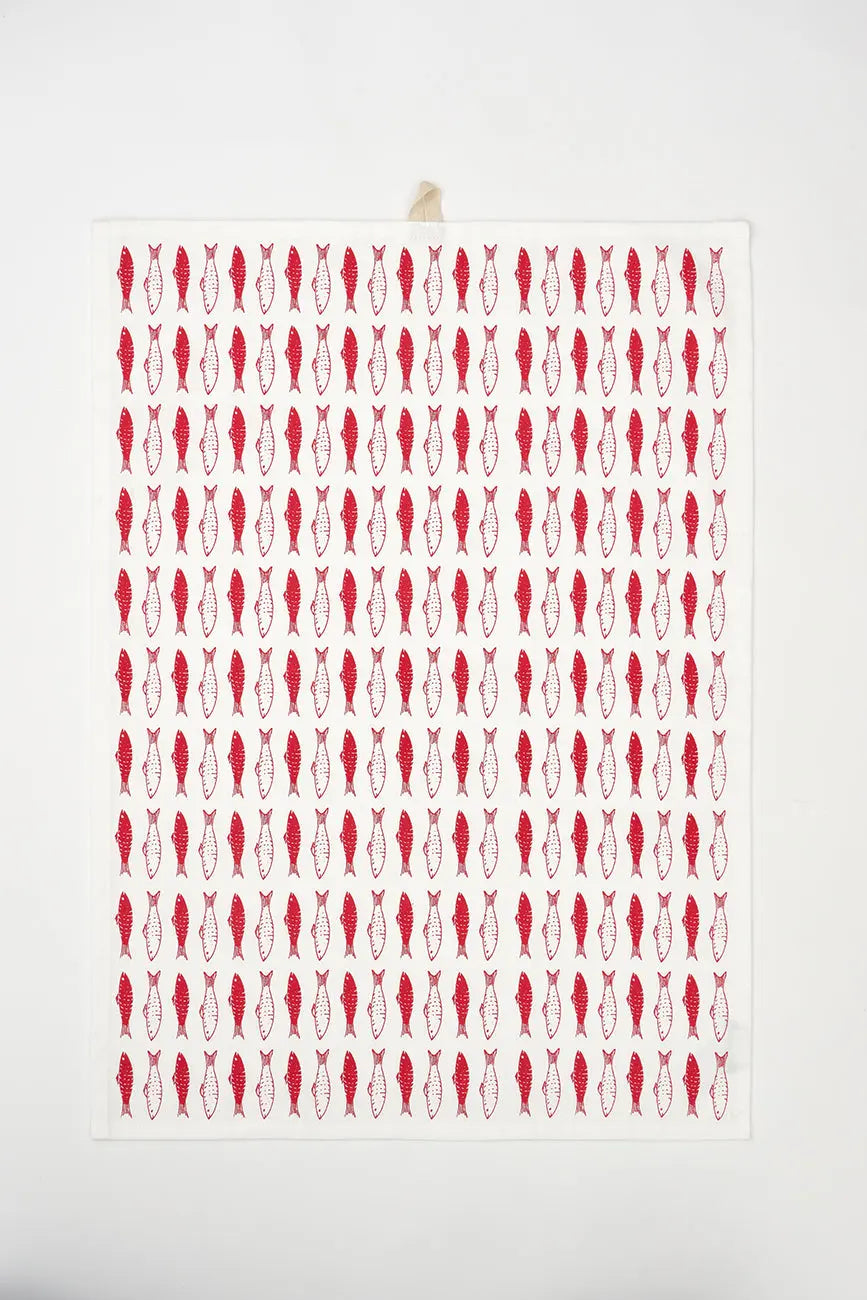 Set de 3 trapos con peces en algodón