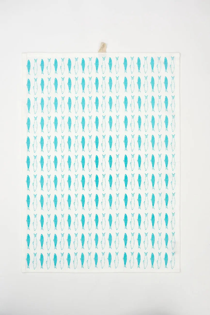 Set de 3 trapos con peces en algodón