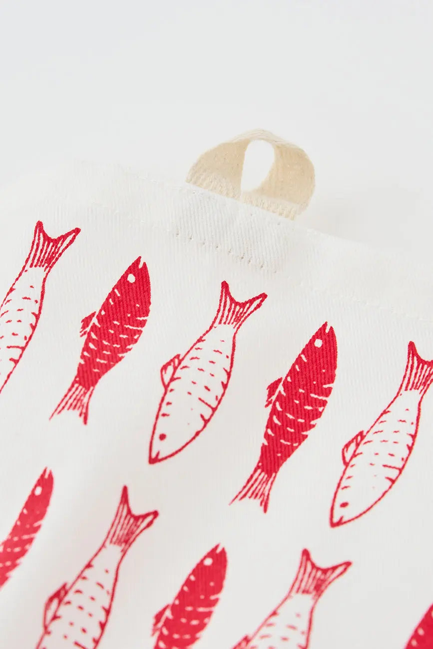 Set de 3 trapos con peces en algodón