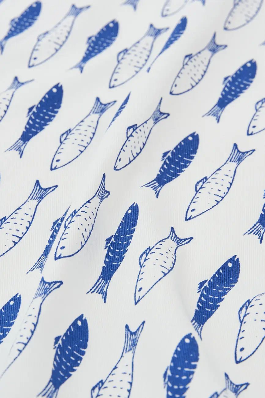 Set de 3 trapos con peces en algodón