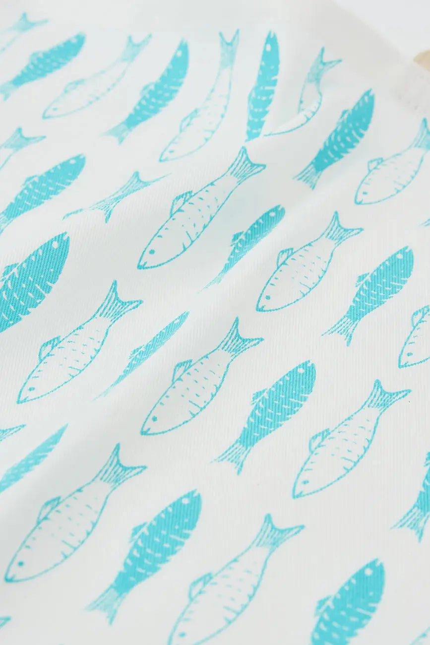 Set de 3 trapos con peces en algodón