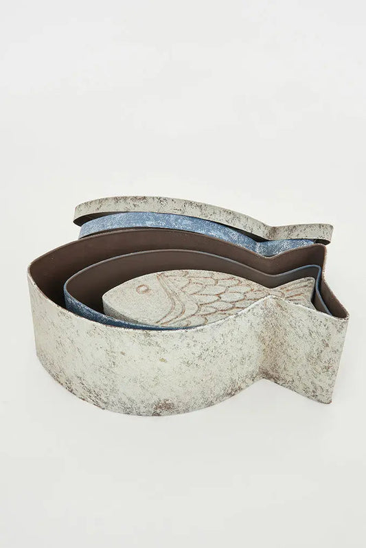 Set de cajas pez: organización con estilo marino