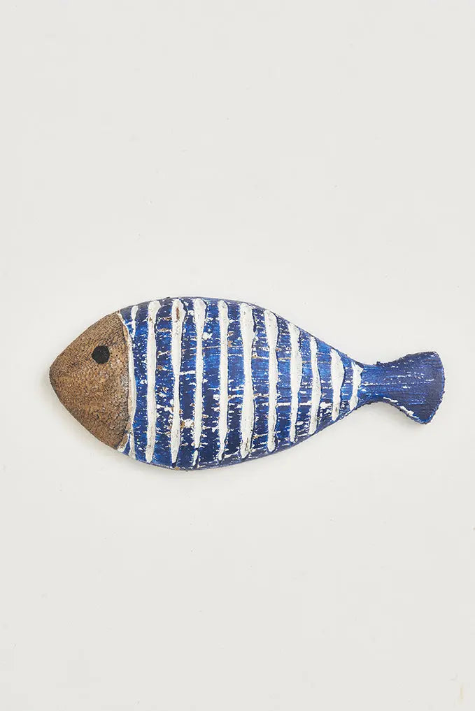 Set of six striped fish magnets