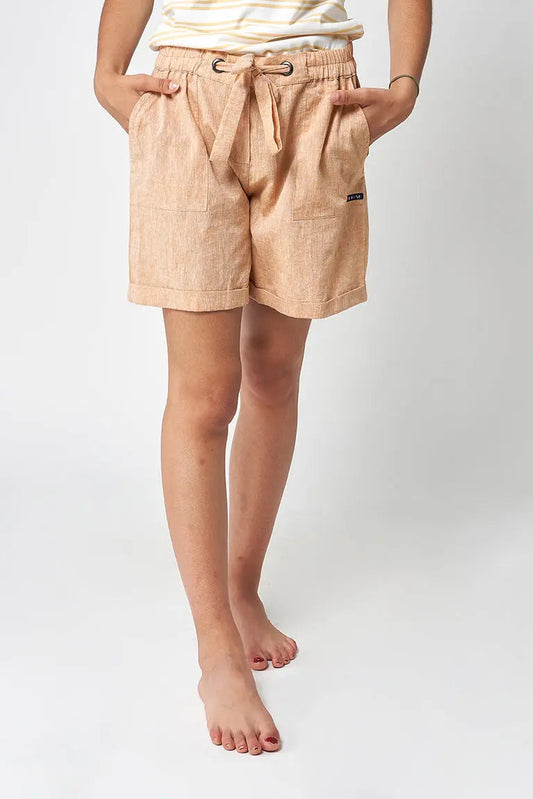 Navy linen shorts