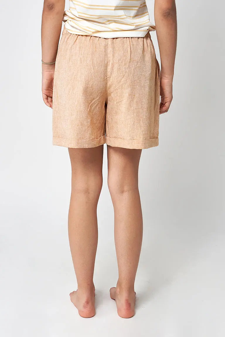 Navy linen shorts