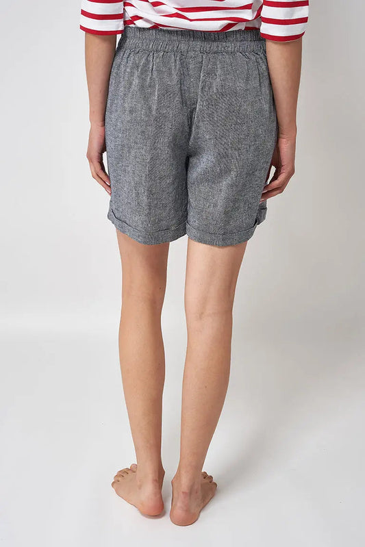 Navy linen shorts
