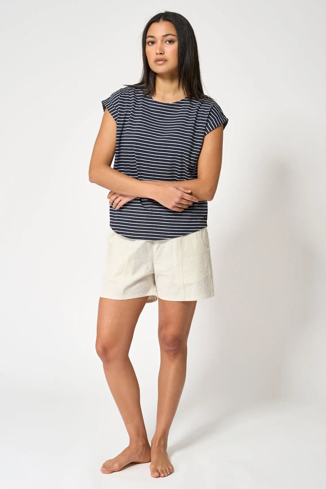 Women's seersucker shorts