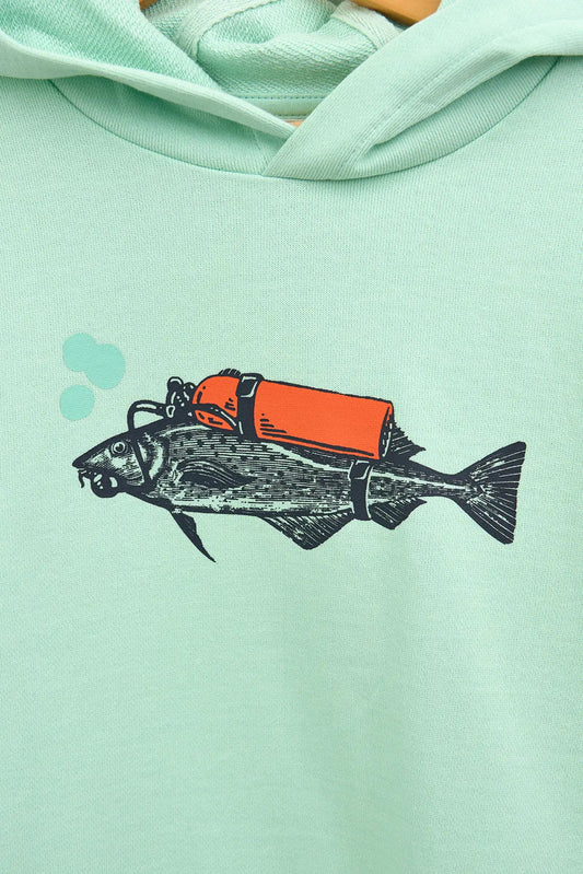 Fish print hoodie