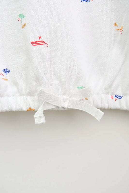 Sudadera algodón Terry con print playero