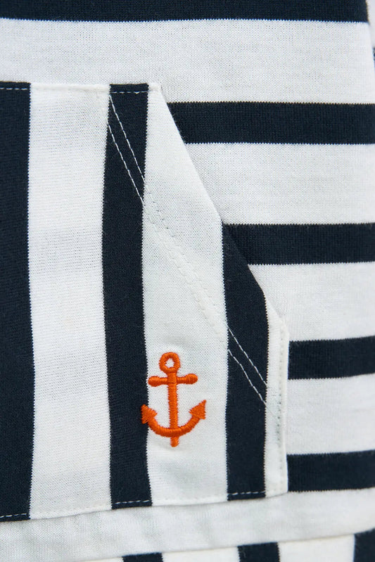 Sudadera marinera de bebé bolsillo canguro