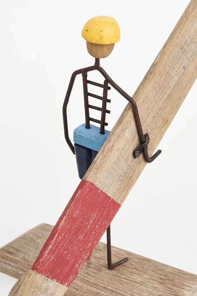 Surfero de madera y metal decorativo. SURF BATELA