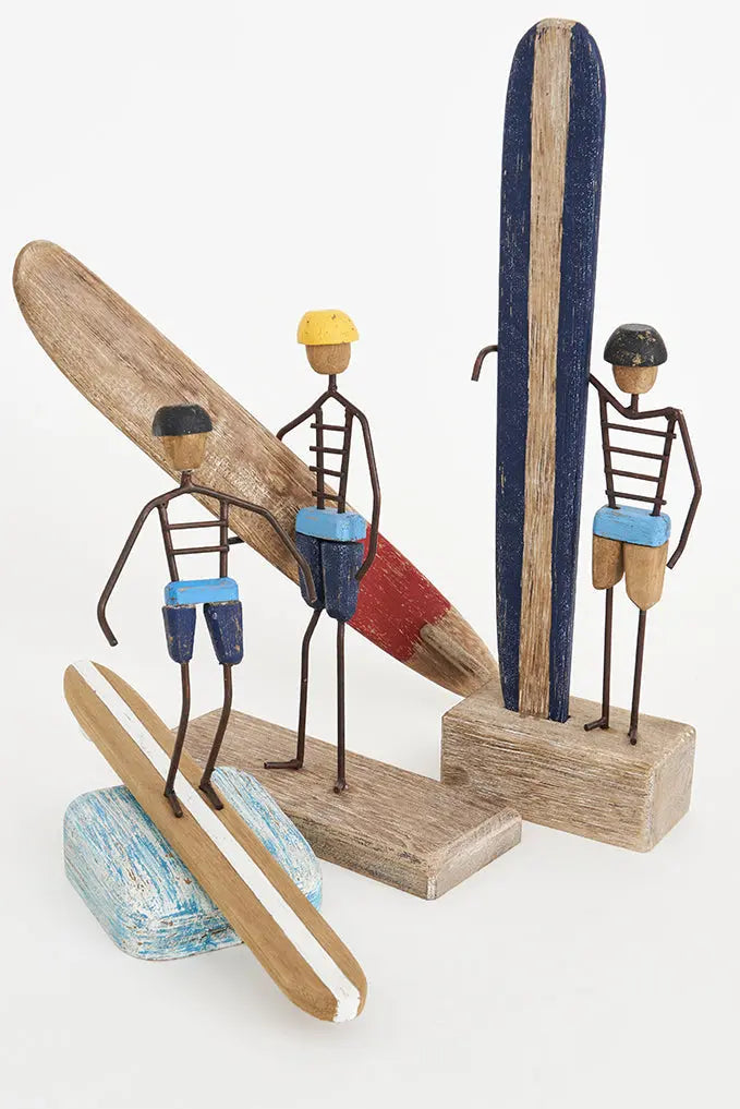 Surfero de madera y metal decorativo. SURF BATELA