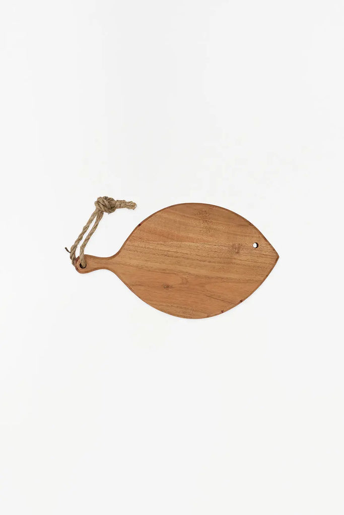Tabla de cocina con forma de pez madera