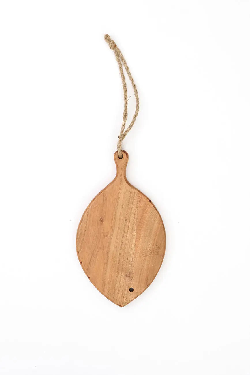 Tabla de cocina con forma de pez madera