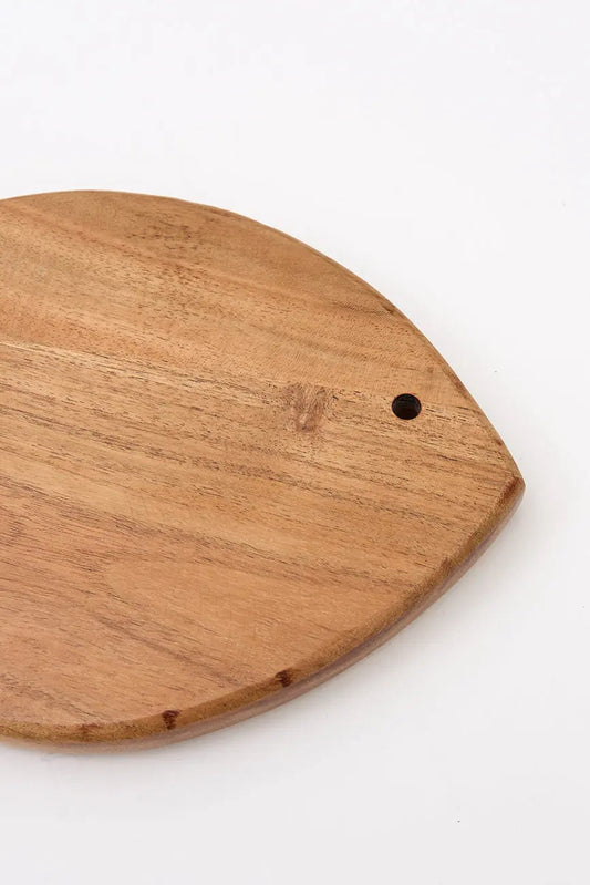 Tabla de cocina con forma de pez madera
