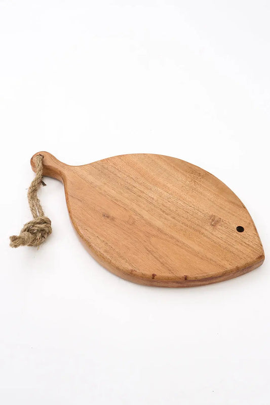 Tabla de cocina con forma de pez madera