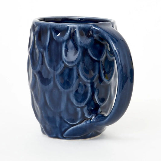 Taza azul co textura escamas - D7285 Batela
