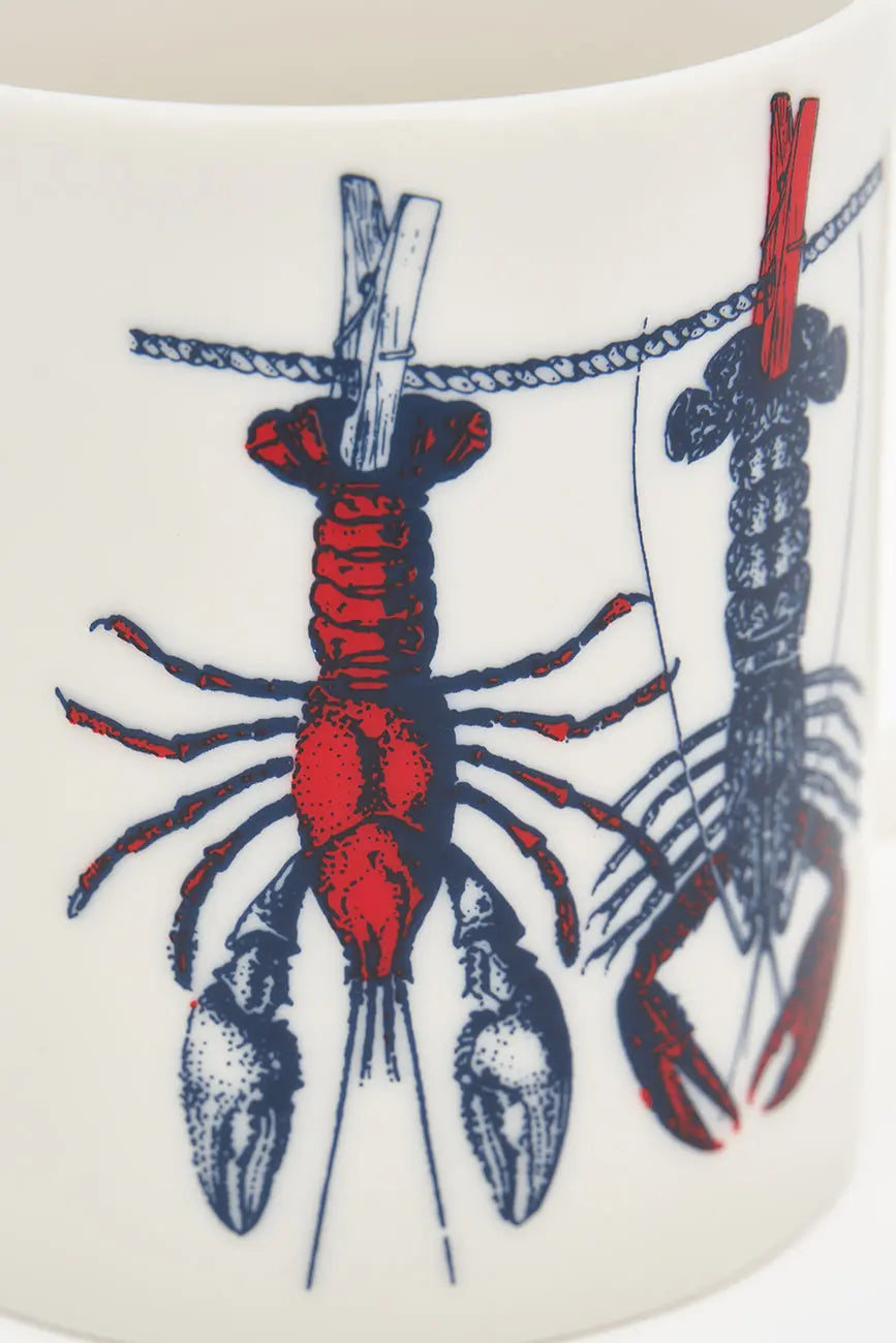 Taza en cerámica con langostas
