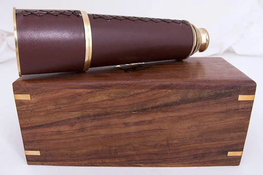 Telescopio de latón envejecido - D631 Decoración Náutica Batela