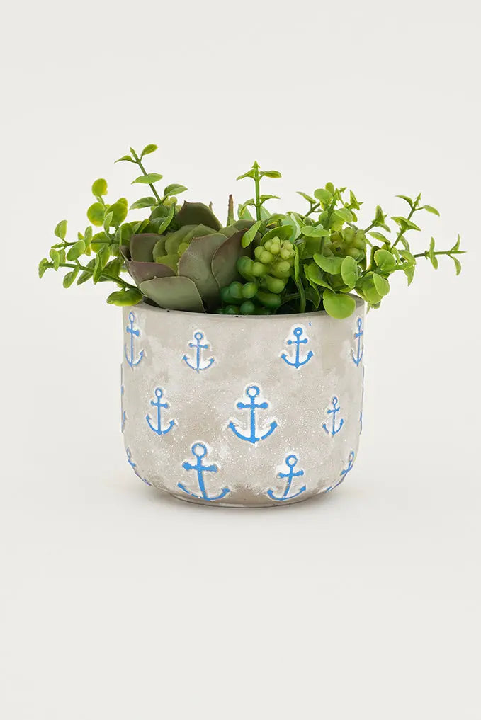 Tiesto de cemento con anclas Batela Deco 2024