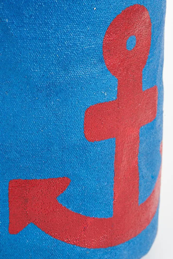 Tope de puerta ancla en lona y cuerda