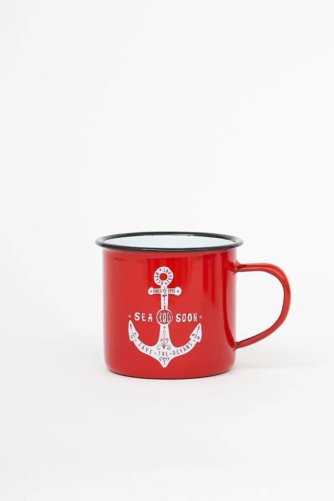 Taza grande de metal ancla Batela