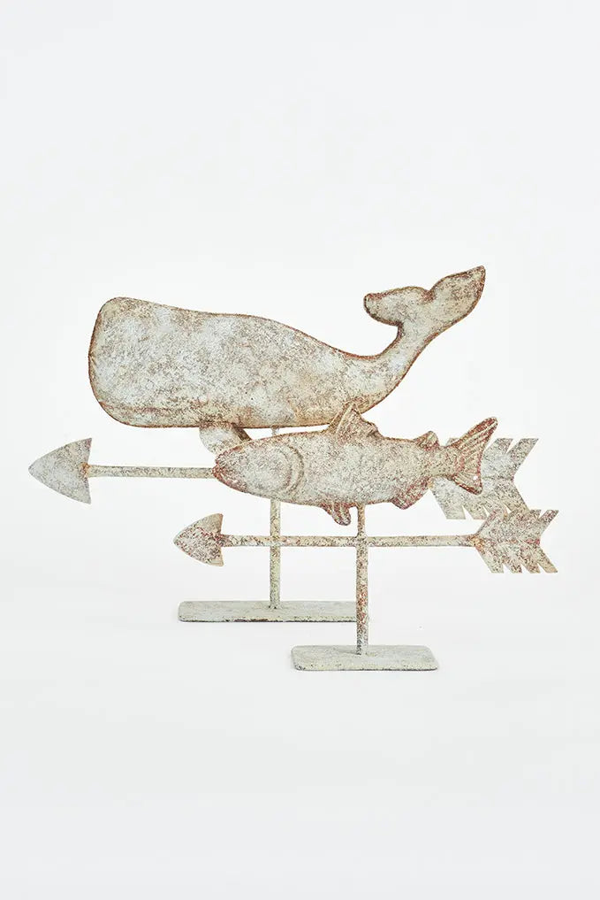 Veleta con forma de pez en hojalata para mesa