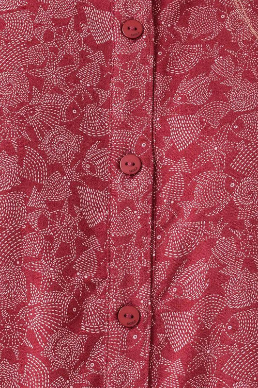 Robe à manches courtes en viscose