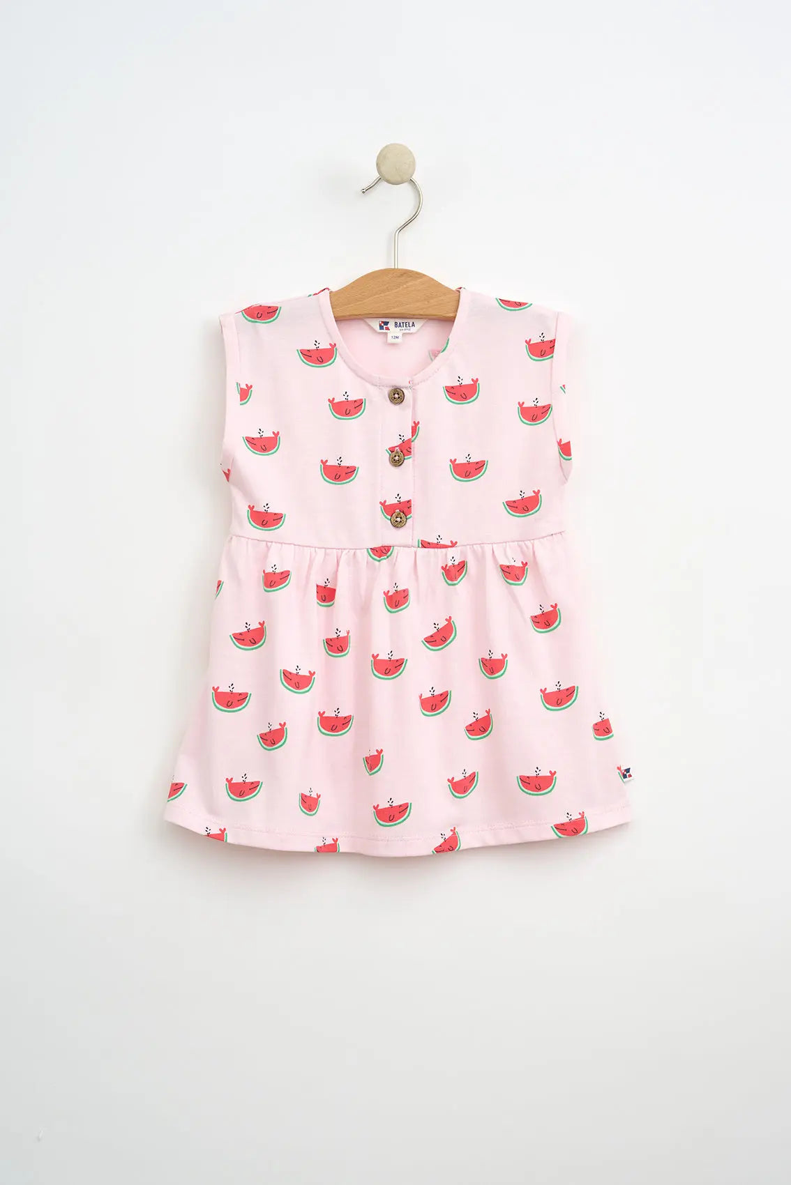 Sleeveless printed baby dress