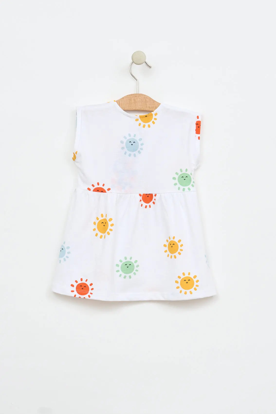 Sleeveless printed baby dress